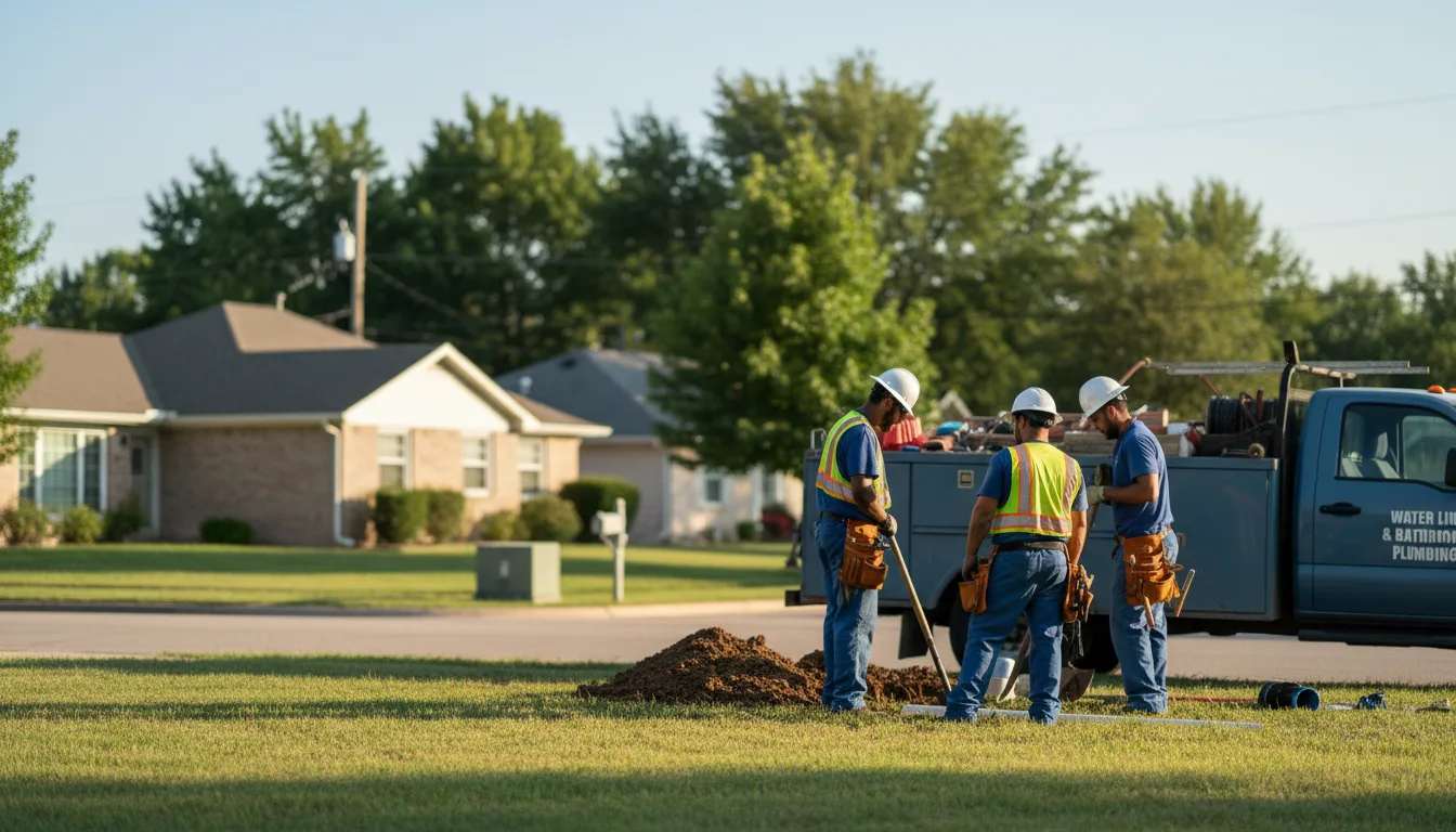 Residential water line and bathroom plumbing service in Bayside, TX